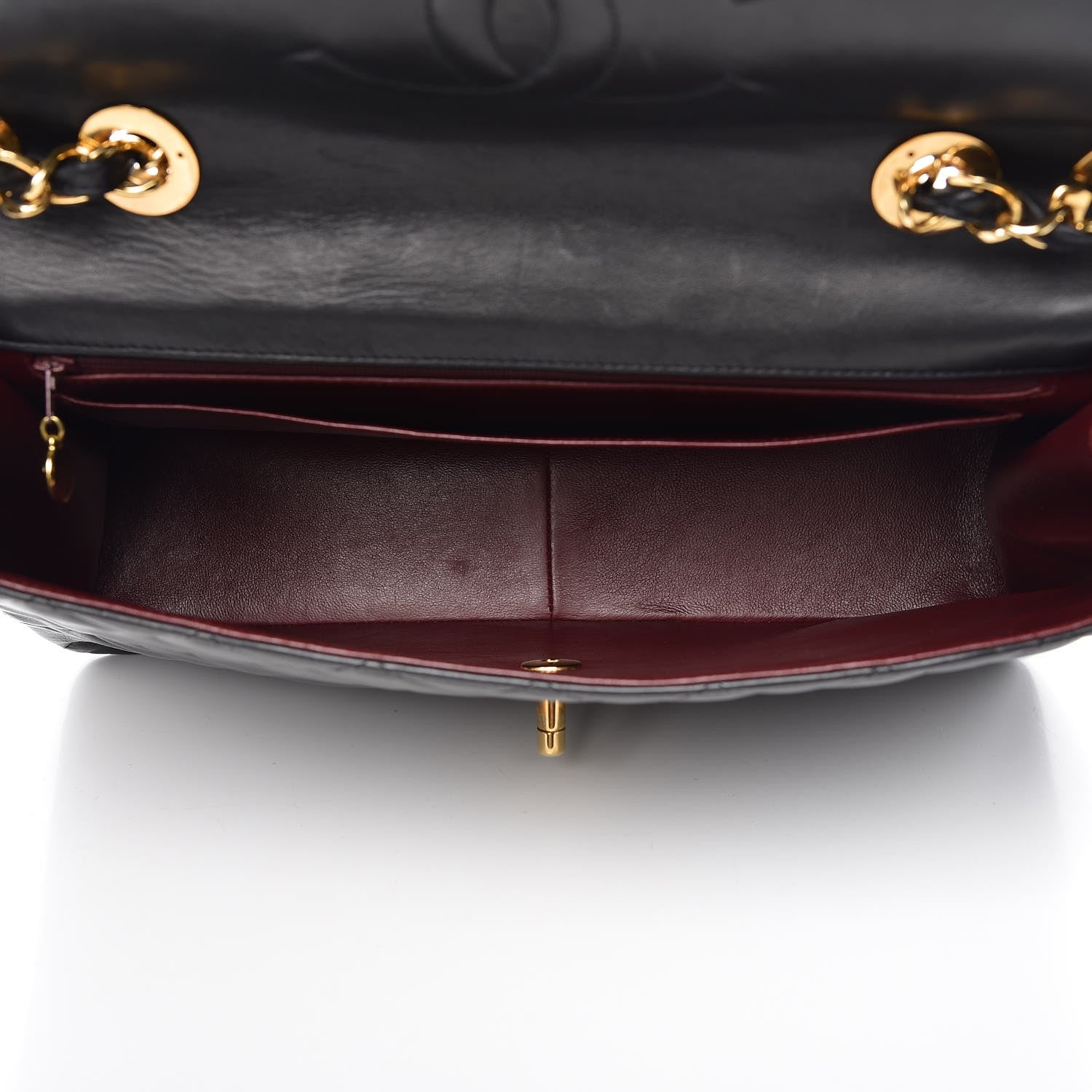Chanel Lambskin Quilted XL Jumbo Single Flap Black 7 of 23