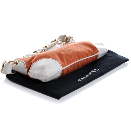 Chanel Canvas CC Shoulder Bag Gold White 4 of 8