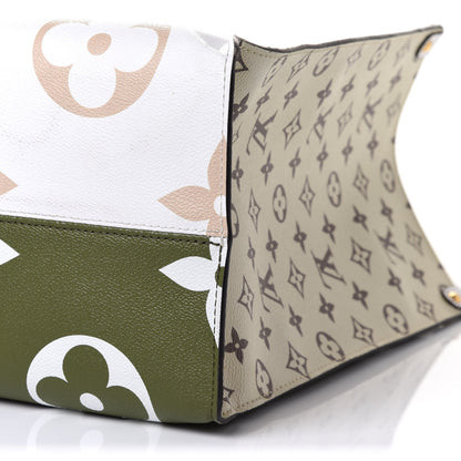 Louis Vuitton Monogram Giant Onthego GM Kaki Beige 9 of 10