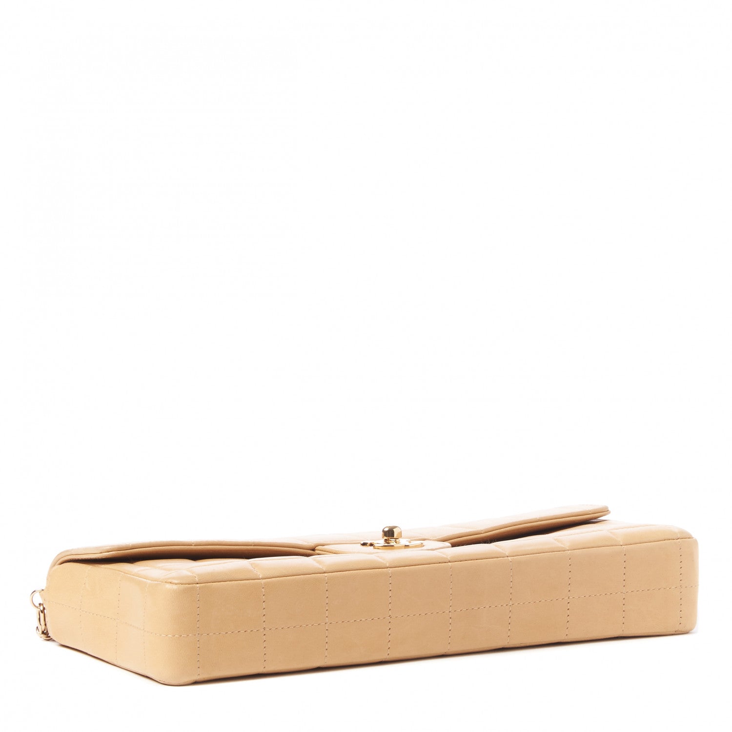 Chanel Lambskin East West Chocolate Bar Flap Beige 3 of 9