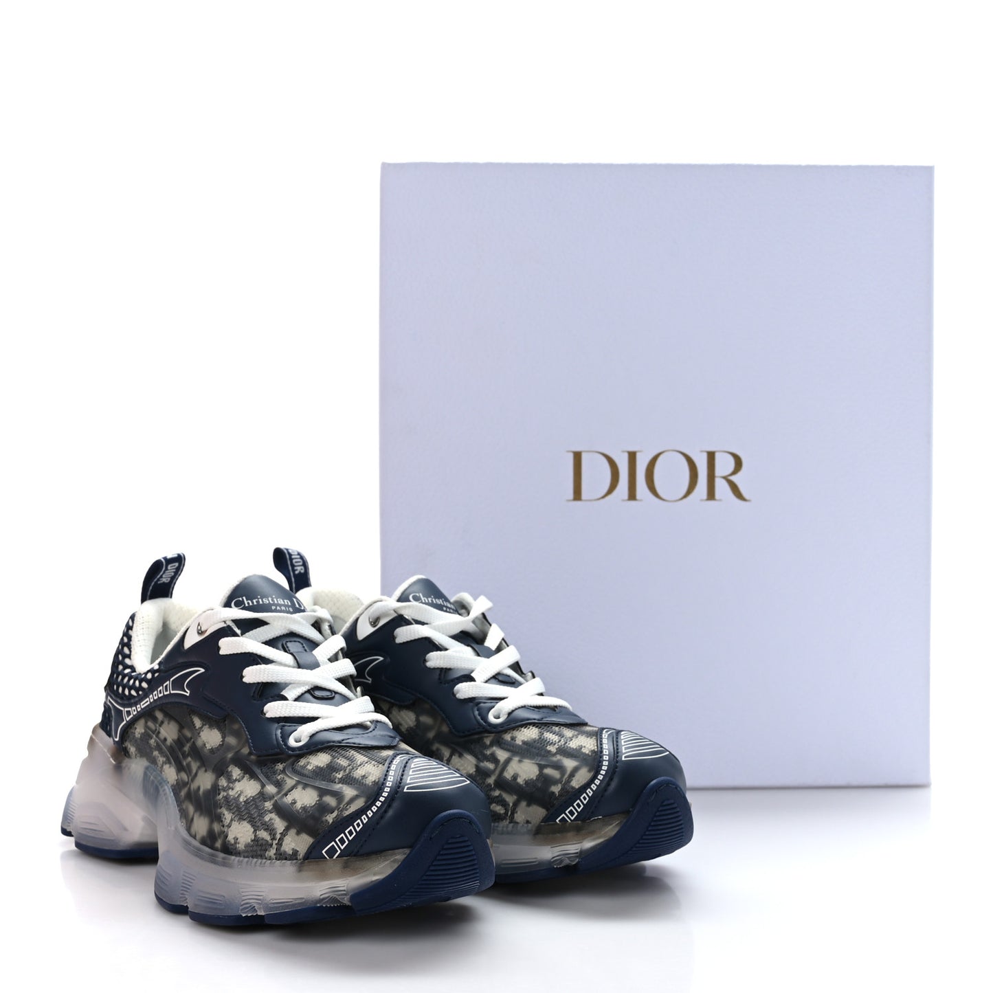 Technical Fabric Mesh Obique Dior Vibe Sneakers 39 Deep Blue