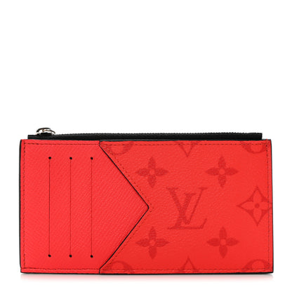 Louis Vuitton Taigarama Coin Card Holder Fire Red 1 of 7