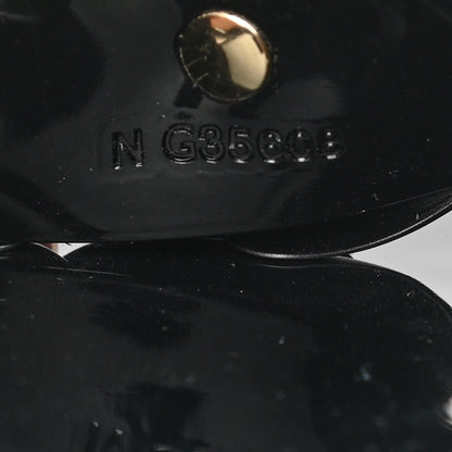 Chanel Patent Camellia CC Slides 36 Black 8 of 9