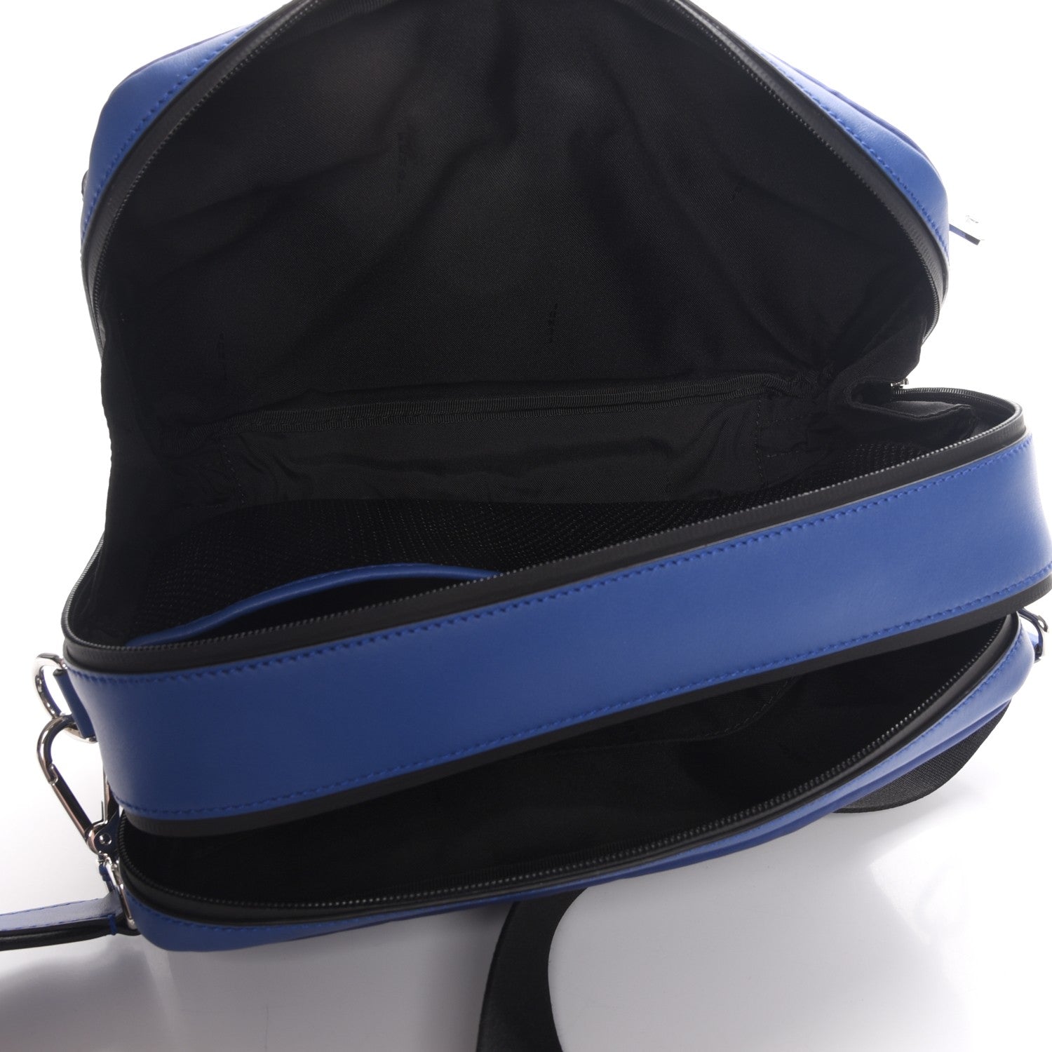 Fendi Nylon Vitello Century Vocabulary Camera Bag Blue Cobalto Blue Neon Sunflower 5 of 7