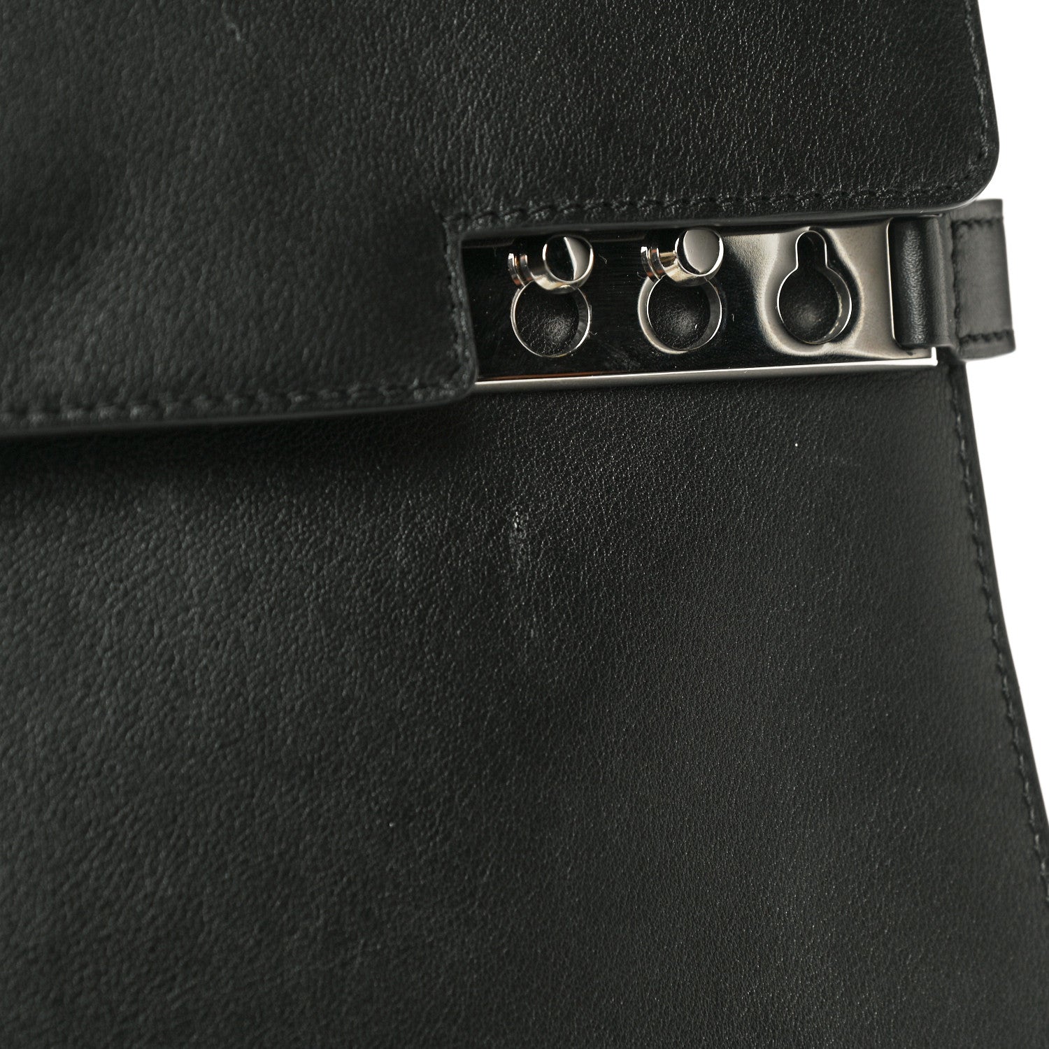 Delvaux Calfskin MM Tempete Satchel Black 11 of 14