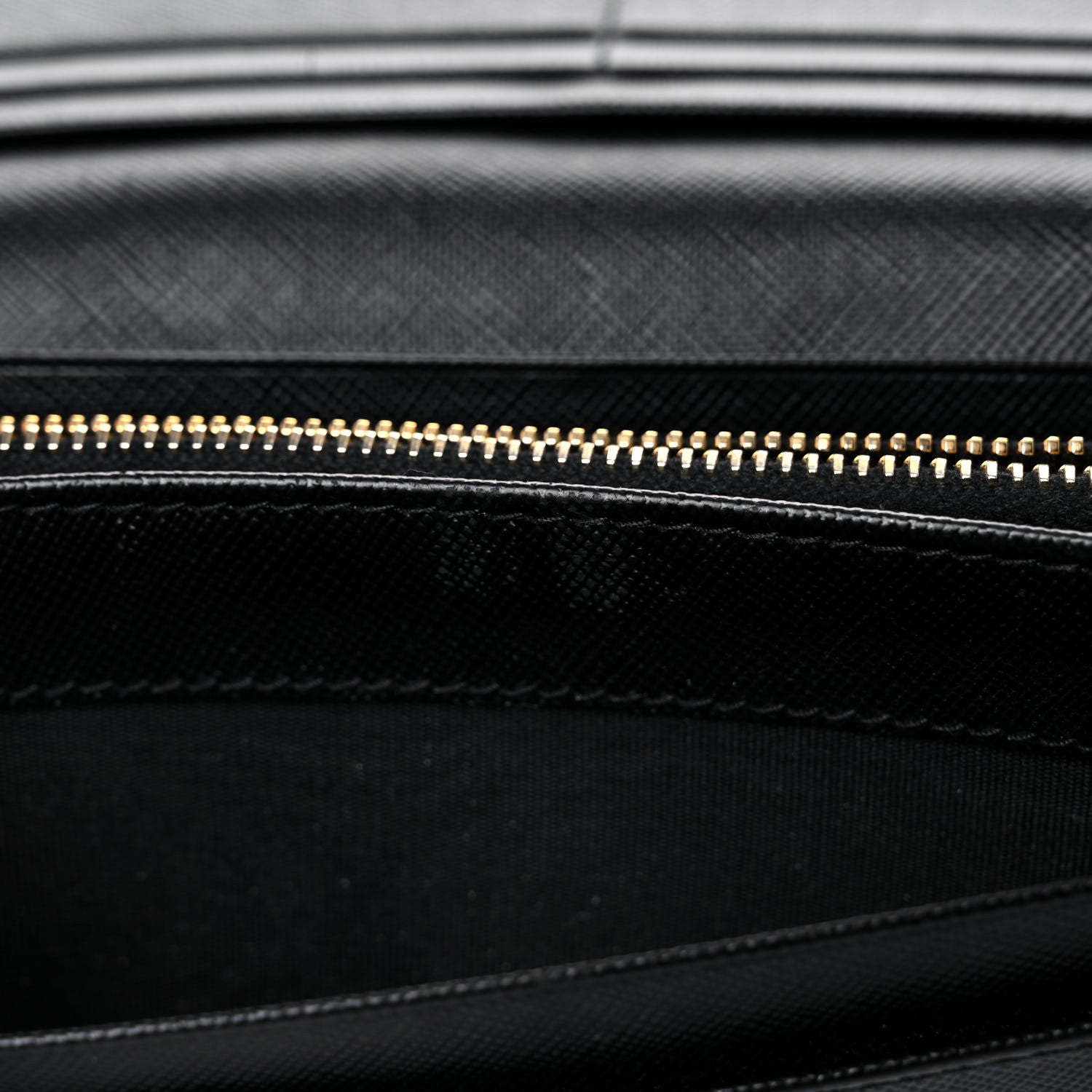 Prada Saffiano Metal Continental Flap Wallet Black 7 of 21