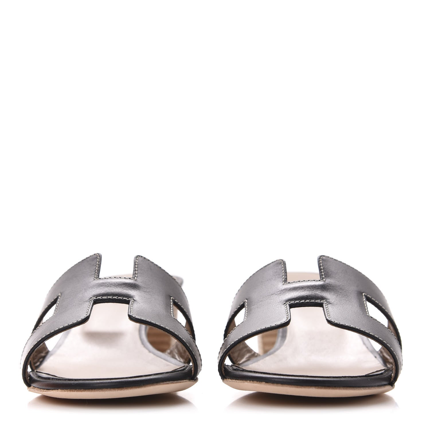 Hermes Calfskin Oasis Sandals 35 Black 3 of 11