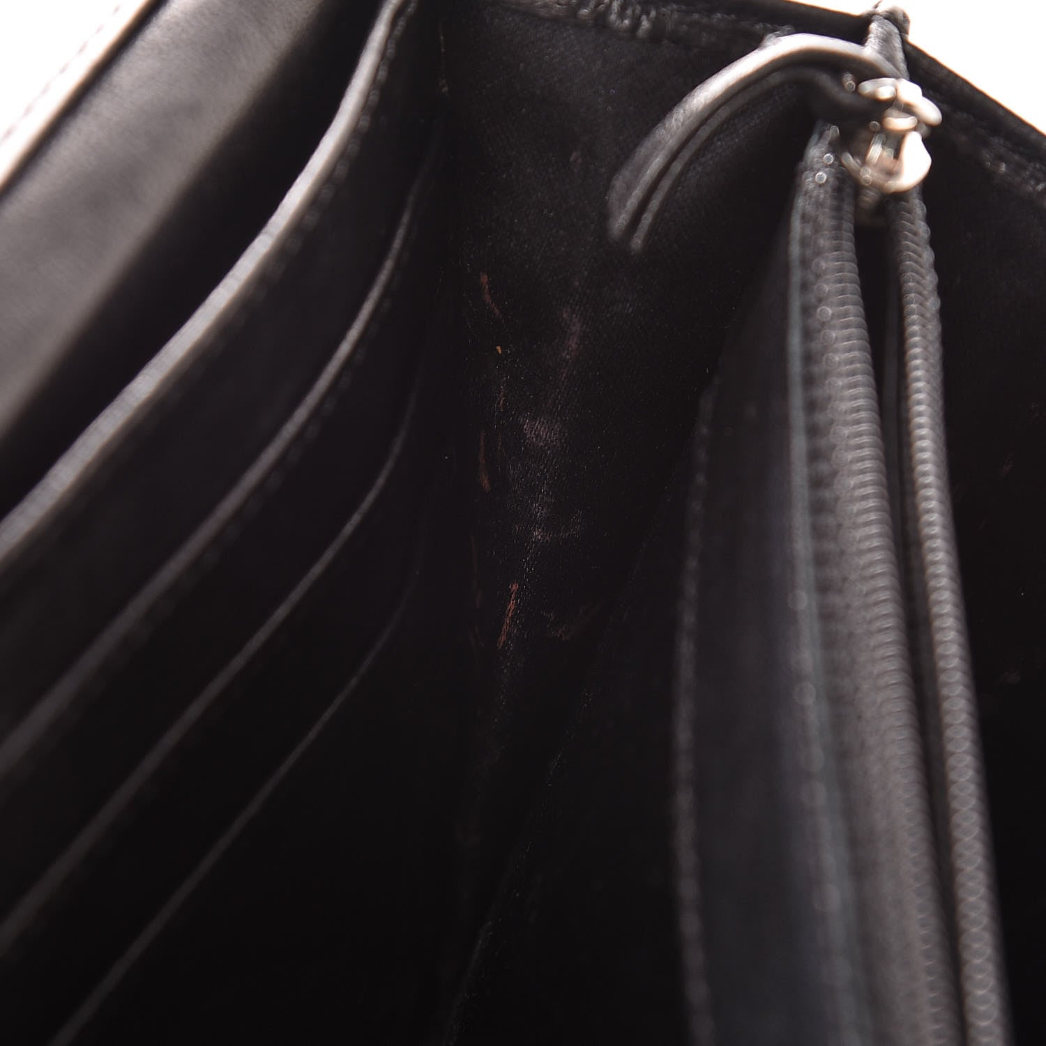Chanel Lambskin Quilted East West Flap Clutch Black 13 of 20