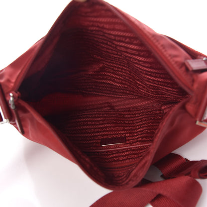 Prada Tessuto Nylon Flat Messenger Bag Red 5 of 12