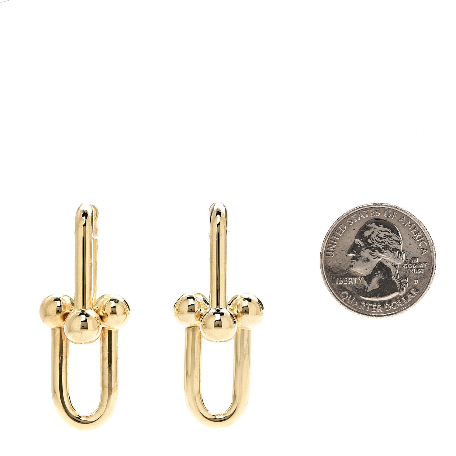 Tiffany 18K Yellow Gold Extra Large HardWear Link Earrings 2 of 5