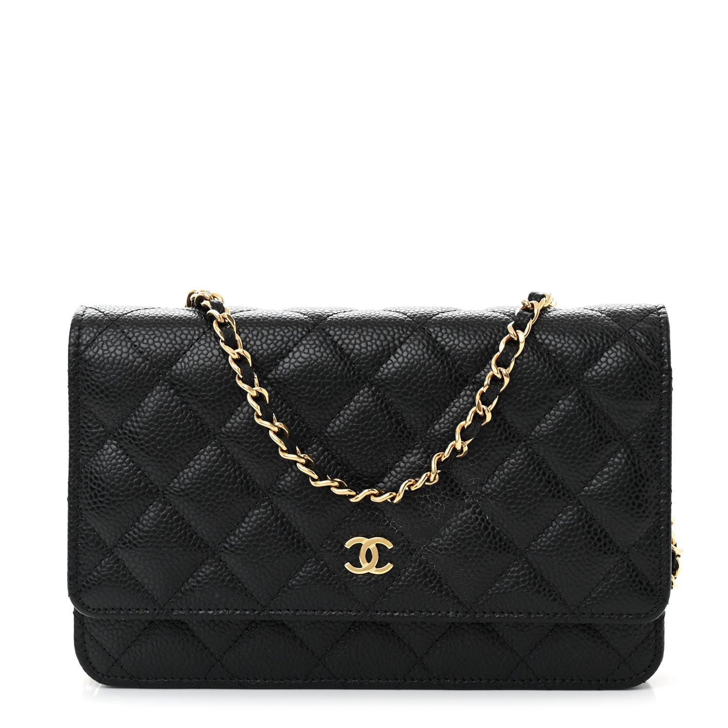Chanel Caviar Quilted Wallet on Chain WOC Black 1 of 12