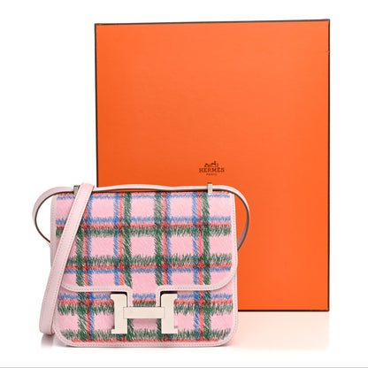 Hermes Swift Tartan Printed Constance 18 Mauve Pale 12 of 12