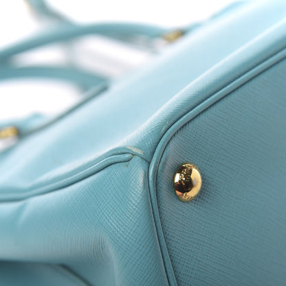 Prada Saffiano Medium Galleria Double Zip Tote Turchese 16 of 18