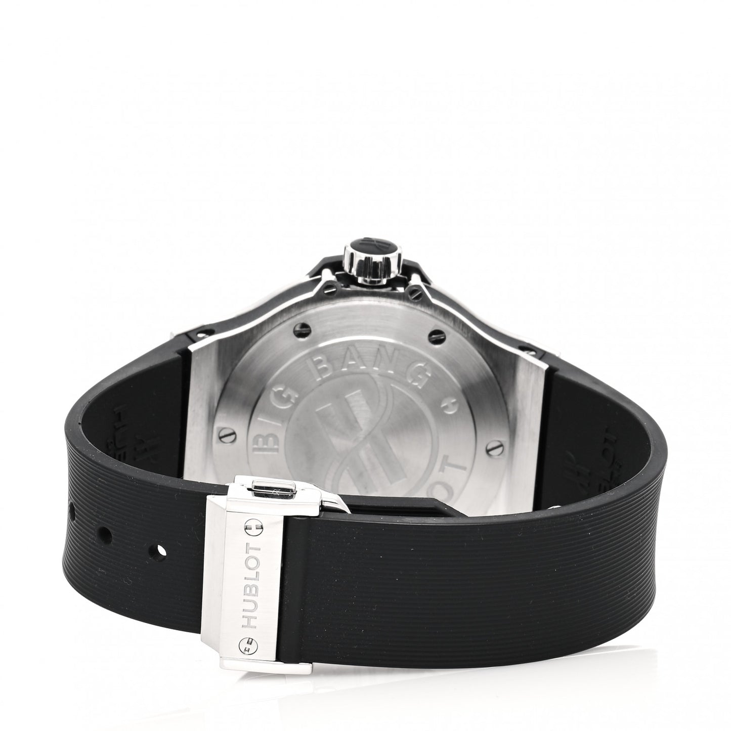 Stainless Steel Rubber Diamond Pave Bezel 38mm Big Bang Quartz Watch Black 361.SX.1270.RX.1104
