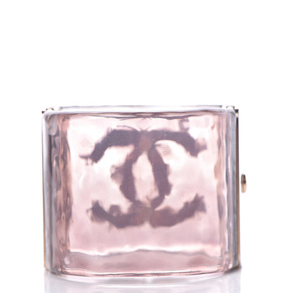 Chanel Lucite Crystal Pearl Gripoix CC Cuff Purple 3 of 10