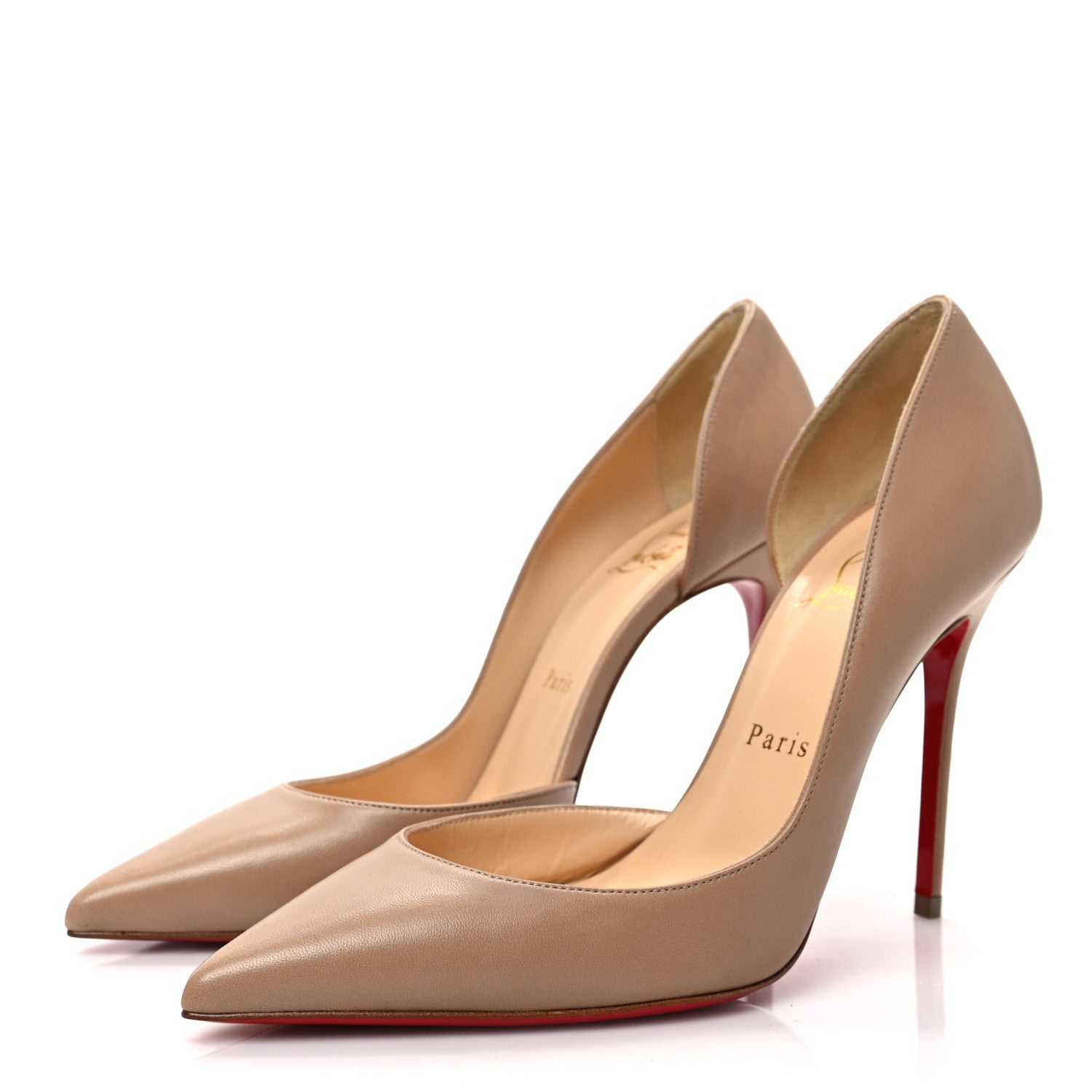 Christian Louboutin Nappa Iriza 100 Pumps 38 Nude 3 of 8