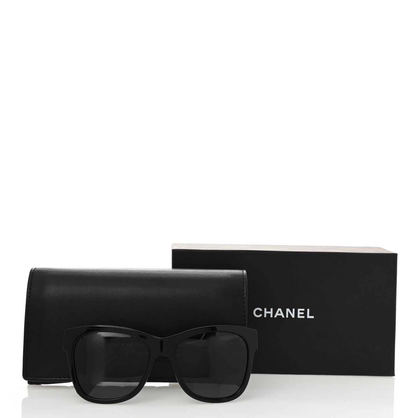 Acetate Polarized Square CC Sunglasses 5380 Black