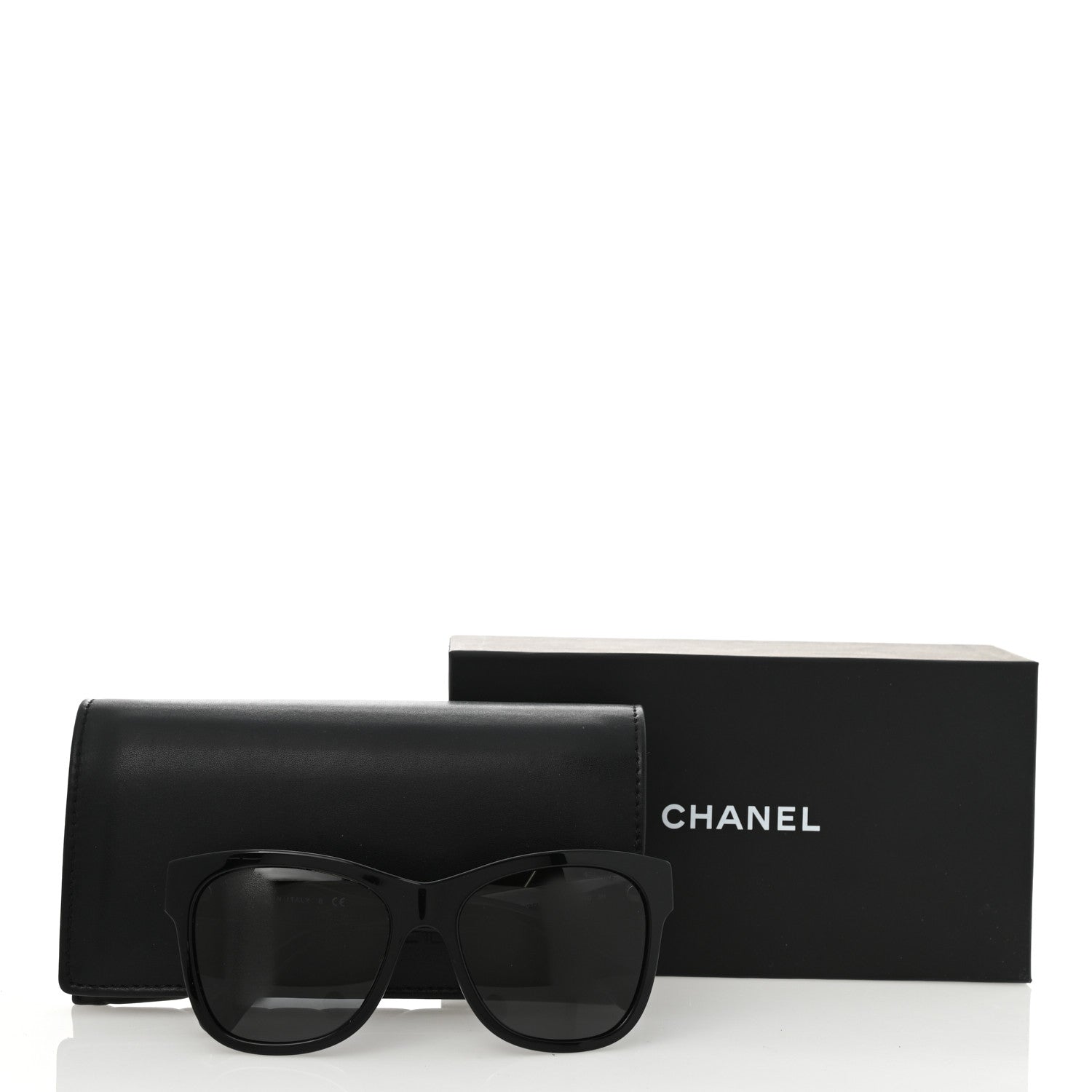 Chanel Acetate Polarized Square CC Sunglasses 5380 Black 7 of 7