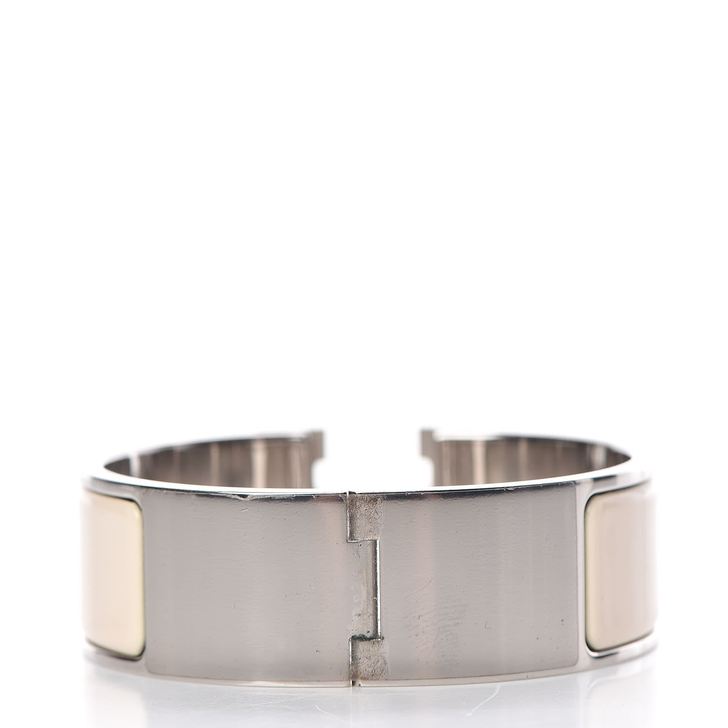 Hermes Enamel Wide Clic Clac H Bracelet PM Creme 3 of 5