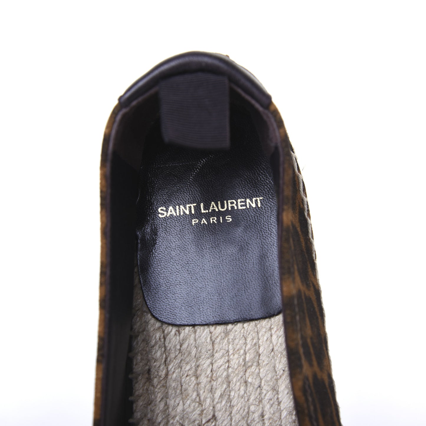 Suede Leopard Print Espadrilles 39.5
