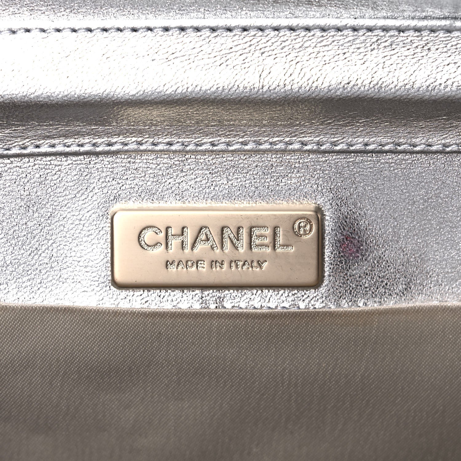 Chanel Metallic Lambskin Sac Pochette Argent 6 of 17
