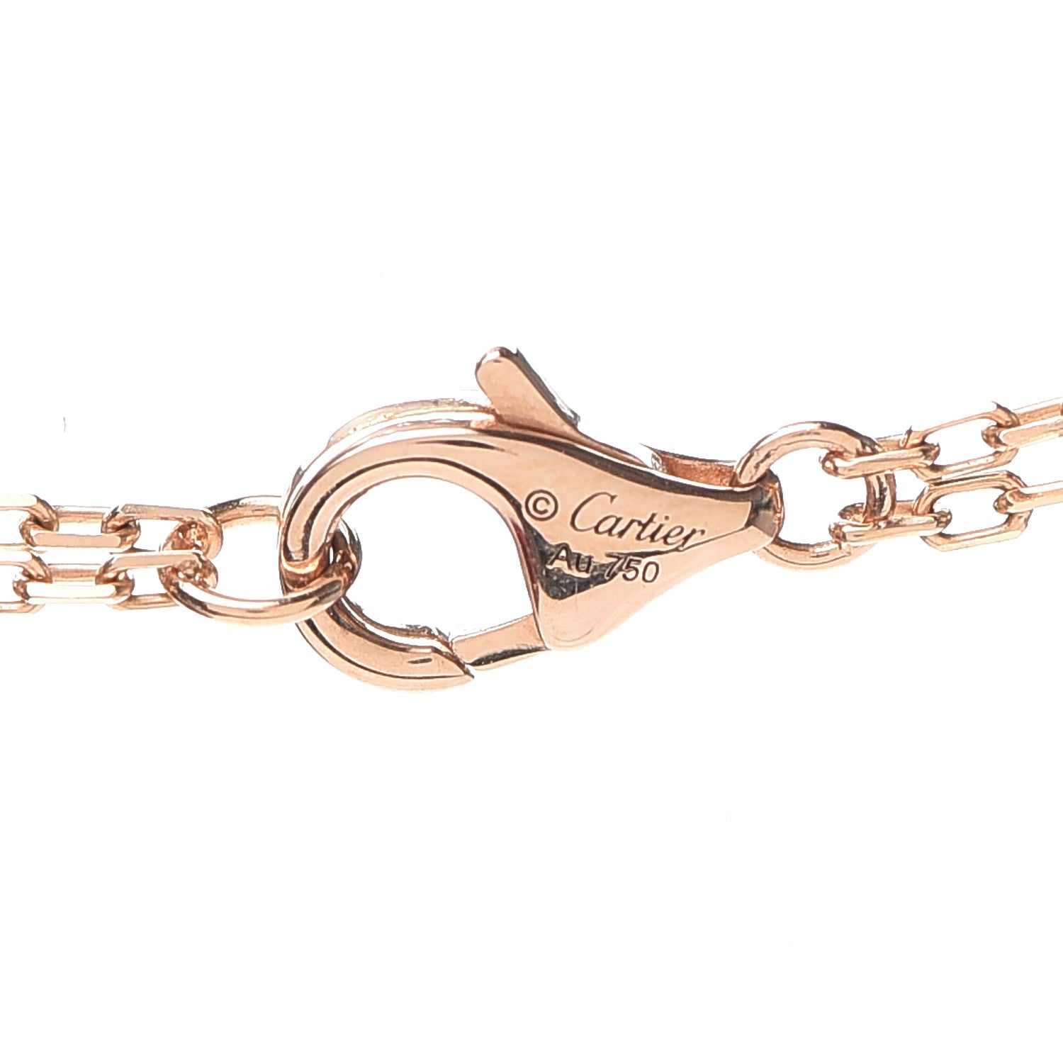 Cartier 18K Pink Gold 2 Diamond LOVE Necklace 4 of 6
