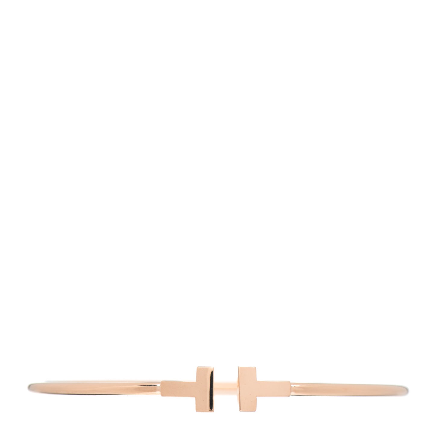 18K Rose Gold Narrow T Wire Bracelet