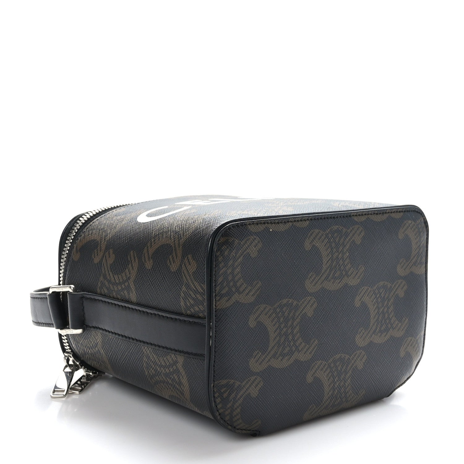 Celine Triomphe Canvas Vanity Crossbody Bag Black 4 of 11