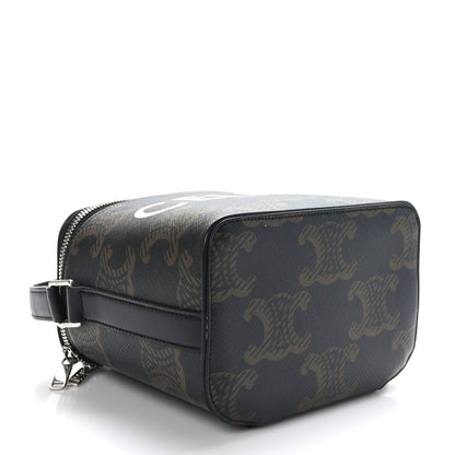 Celine Triomphe Canvas Vanity Crossbody Bag Black 4 of 11
