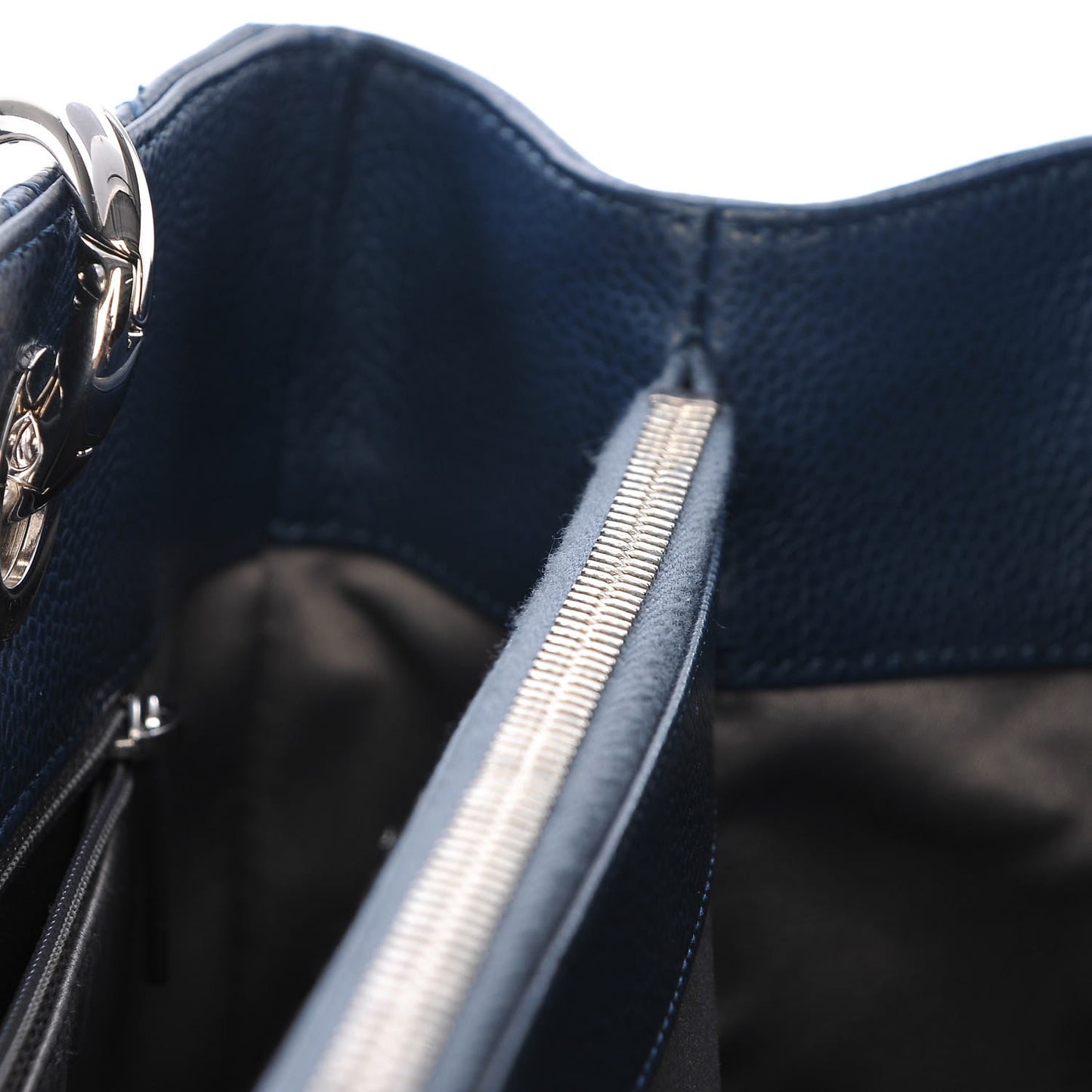 Caviar Quilted Grand Shopping Tote GST Dark Blue