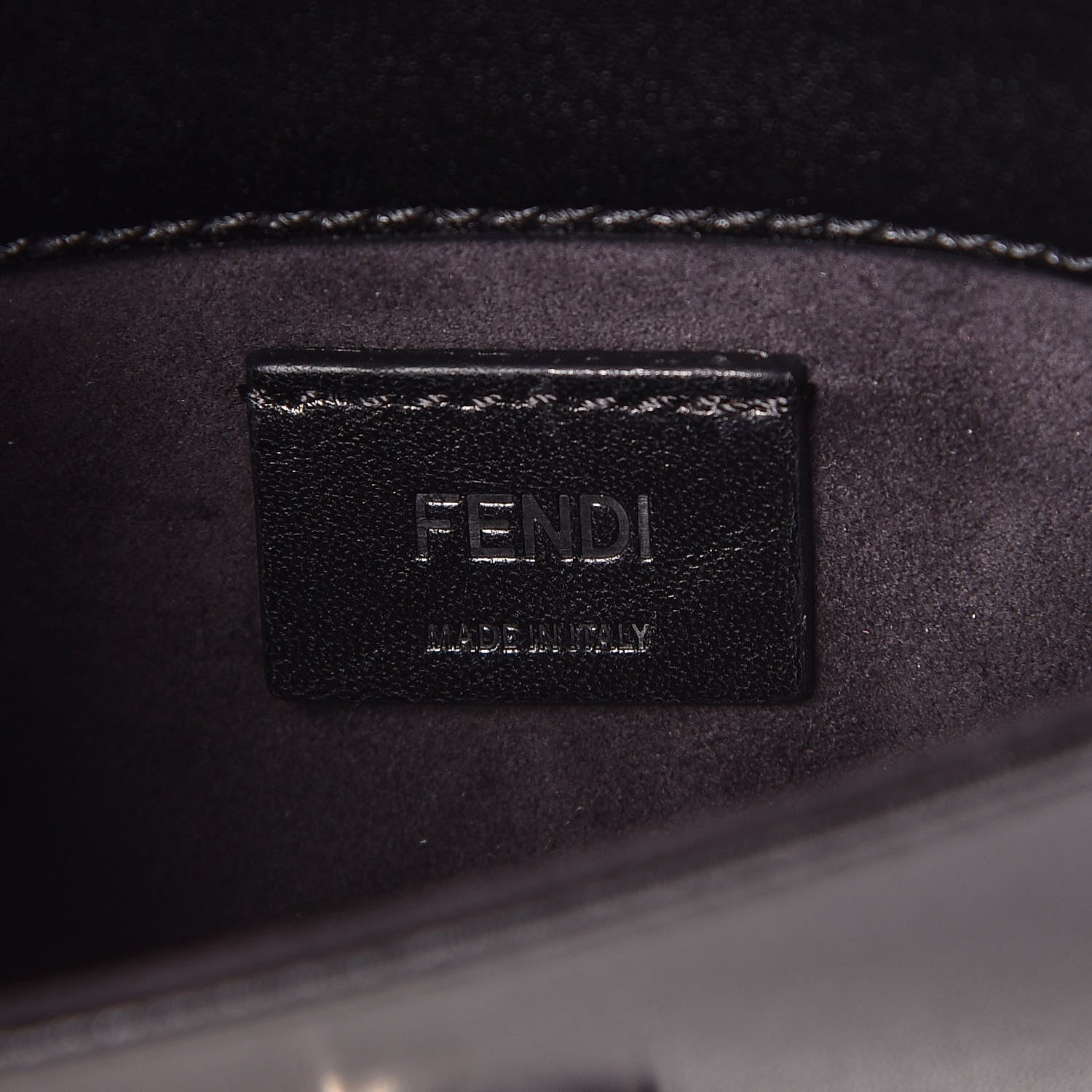 Fendi Vitello Flamingo Tube Wallet on Chain Black 8 of 9
