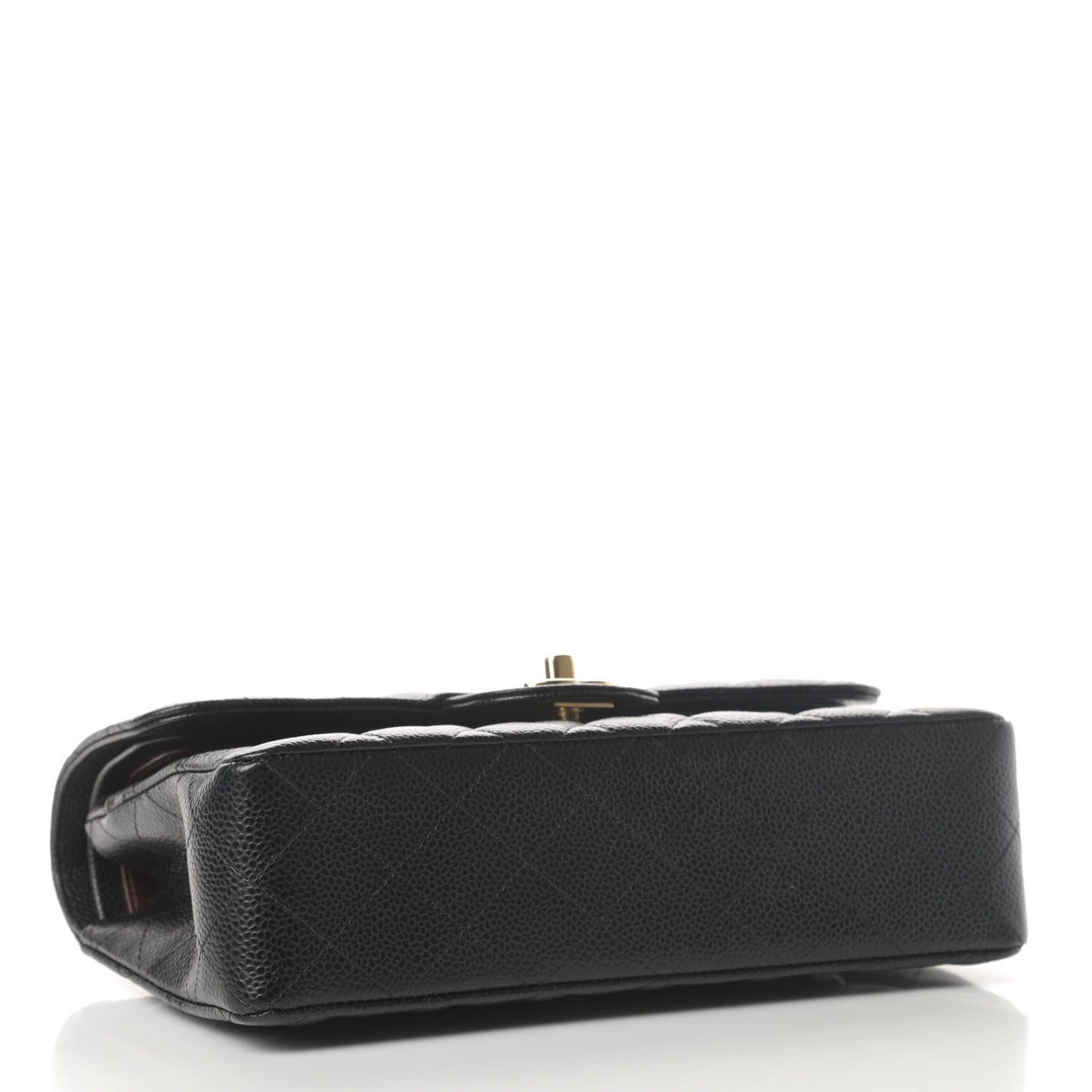 Caviar Quilted Small Double Flap Black