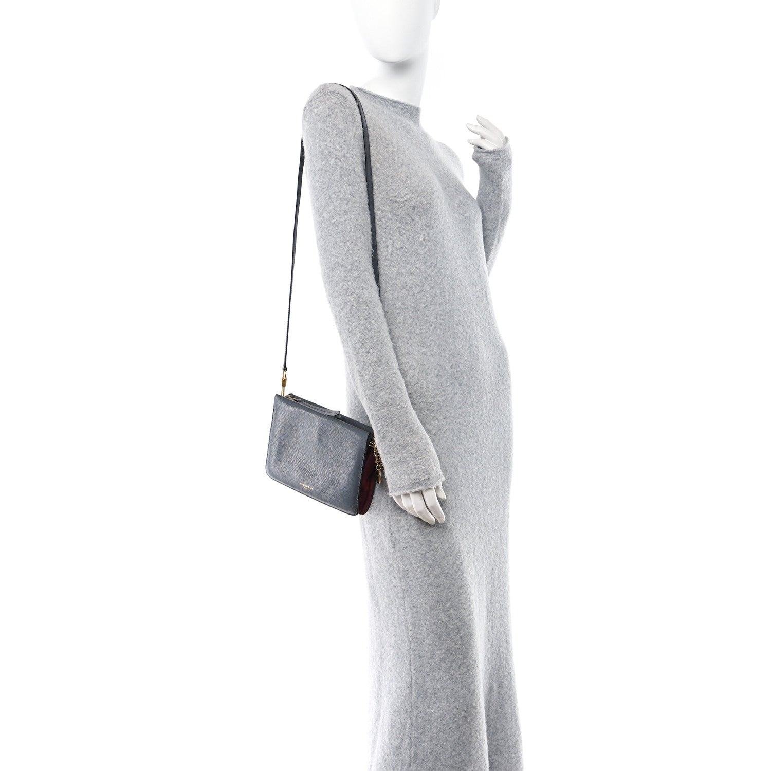 Givenchy Sugar Goatskin Cross 3 Crossbody Bag Dark Grey 2 of 12