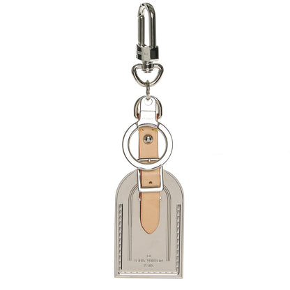 Louis Vuitton Metal Luggage Tag Key Holder Silver 1 of 5