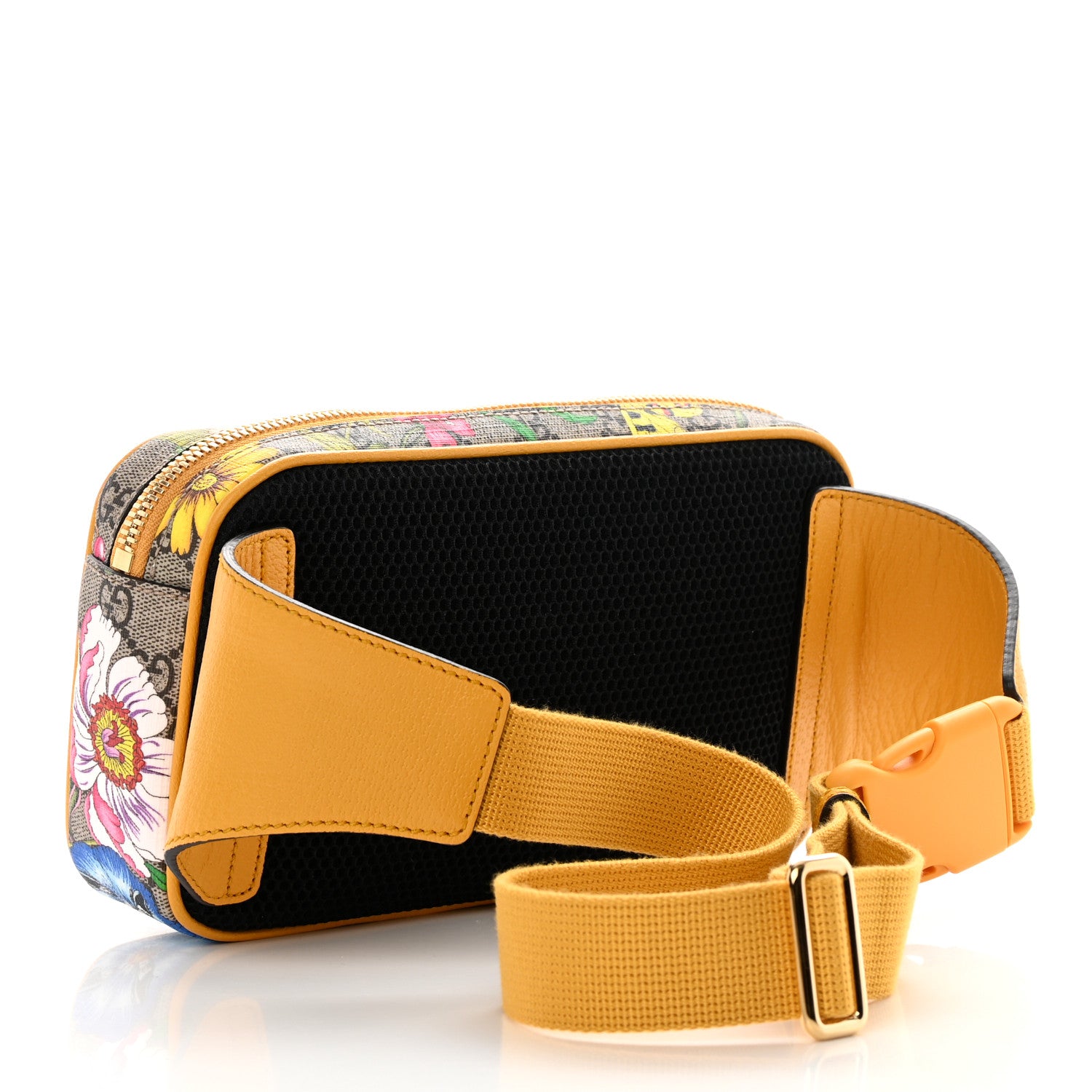 Gucci GG Supreme Monogram Flora Medium Ophidia Belt Bag Beige Multicolor Crop 3 of 12