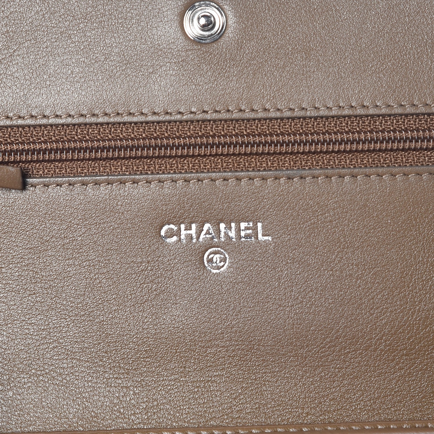 Chanel Caviar Timeless CC Wallet On Chain WOC Brown 6 of 13