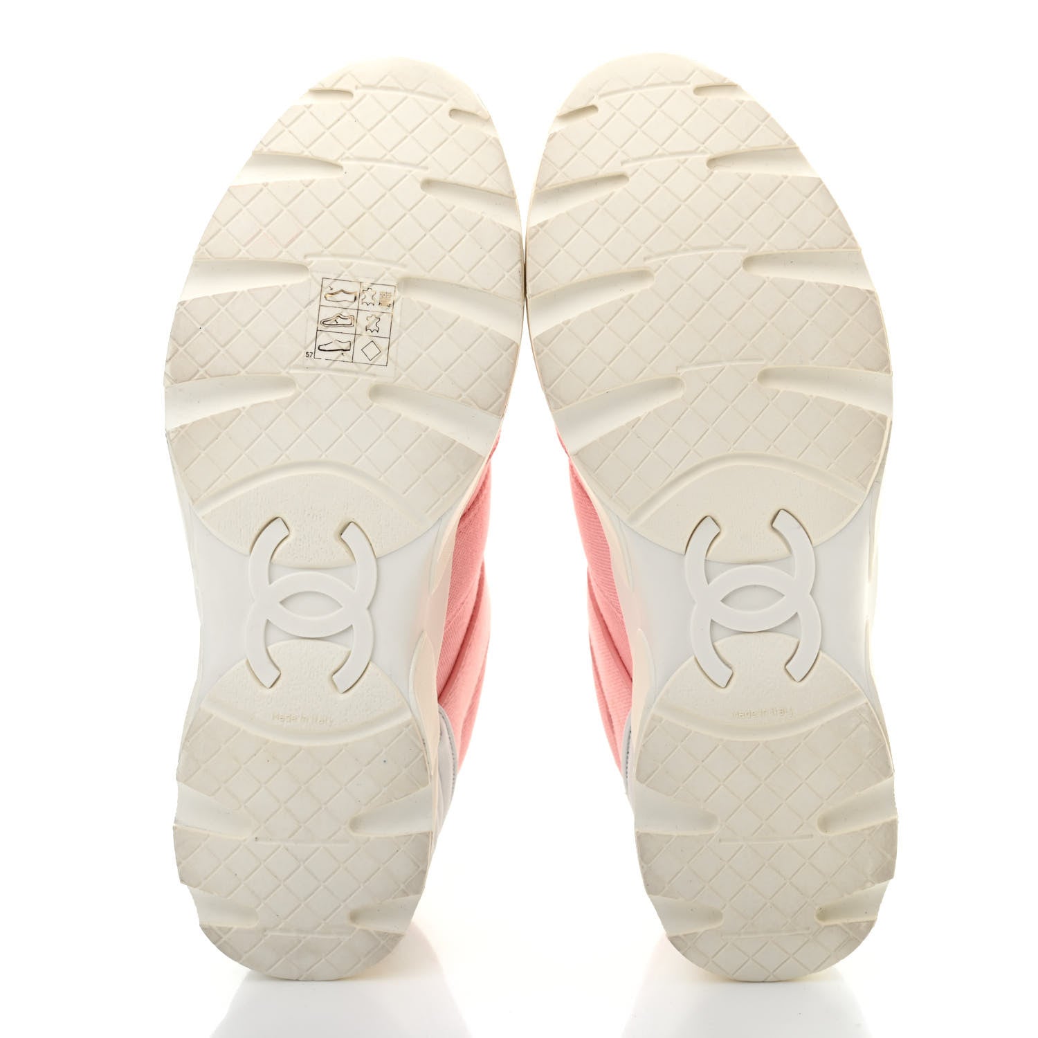 Chanel Canvas Womens CC Sneakers 38 Salmon 5 of 8
