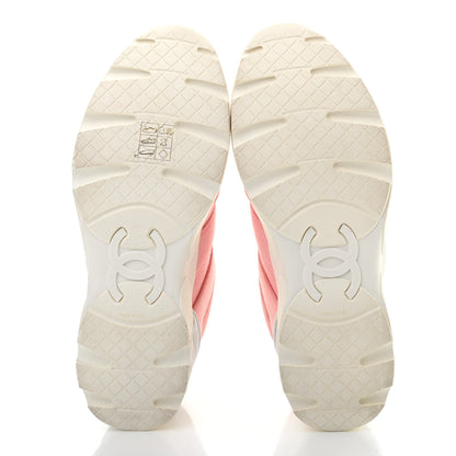 Chanel Canvas Womens CC Sneakers 38 Salmon 5 of 8