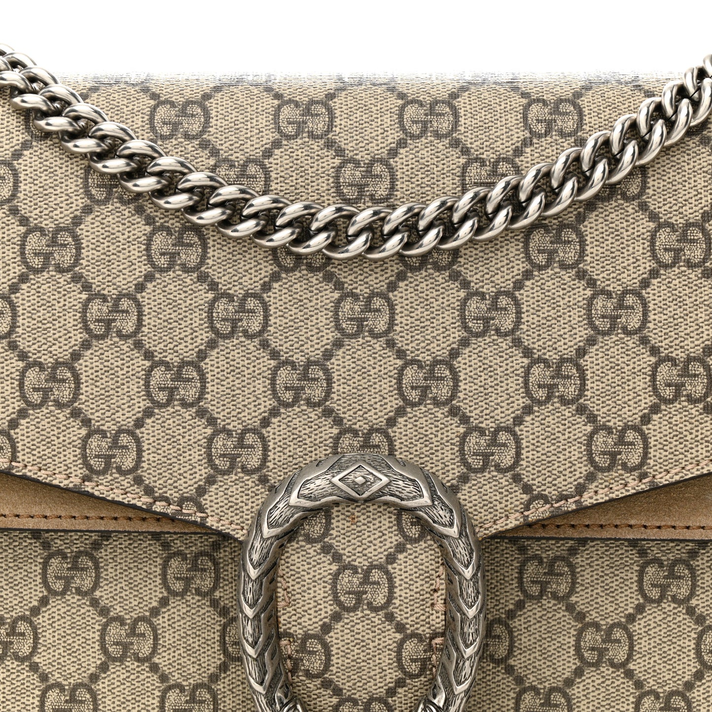 GG Supreme Monogram Medium Dionysus Shoulder Bag Taupe