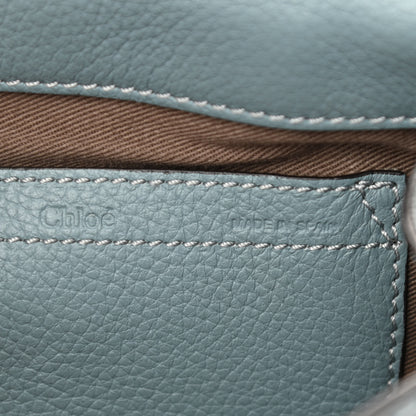 Chloe Calfskin Mini Marcie Round Crossbody Bag Rainy Blue 6 of 10