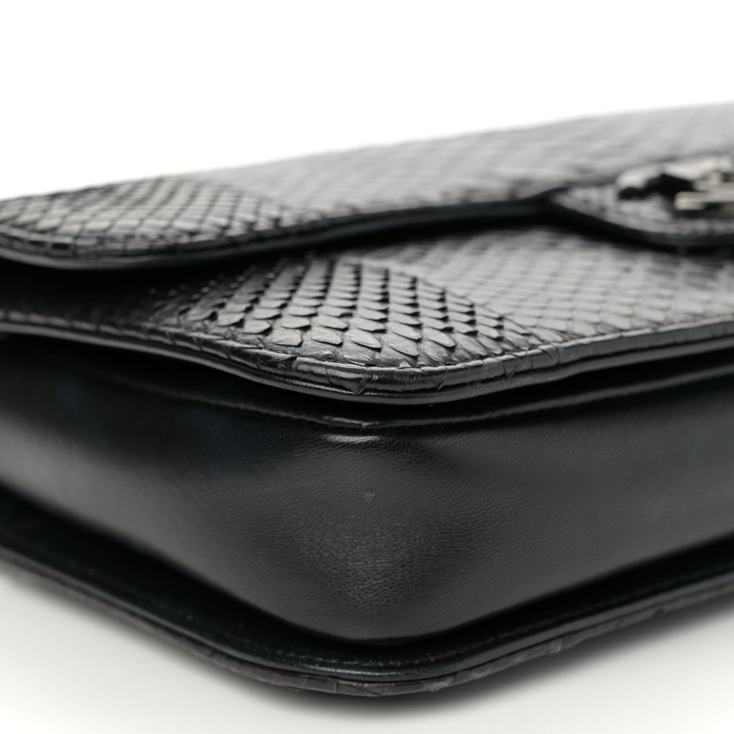 Chanel Snakeskin Medium Perfect Edge Flap Black 8 of 10