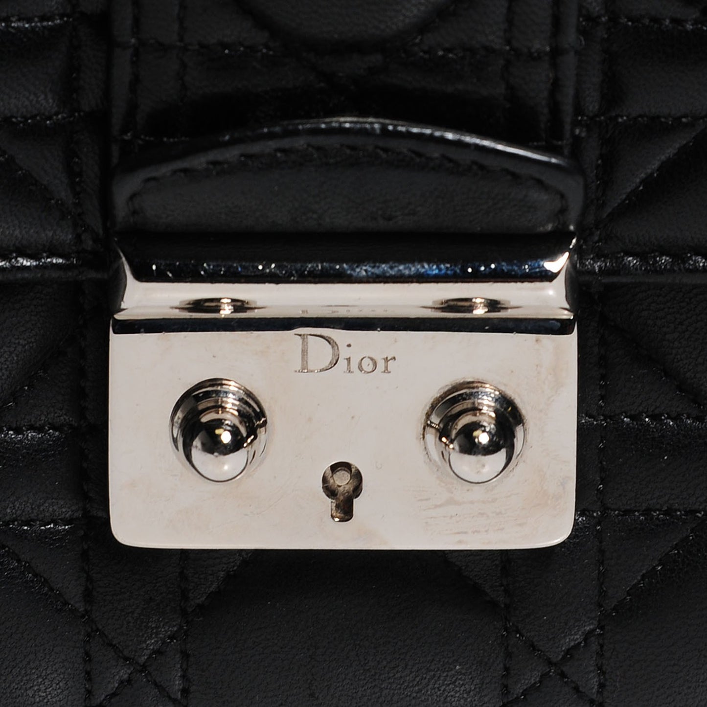 Lambskin Cannage Medium Miss Dior Flap Black