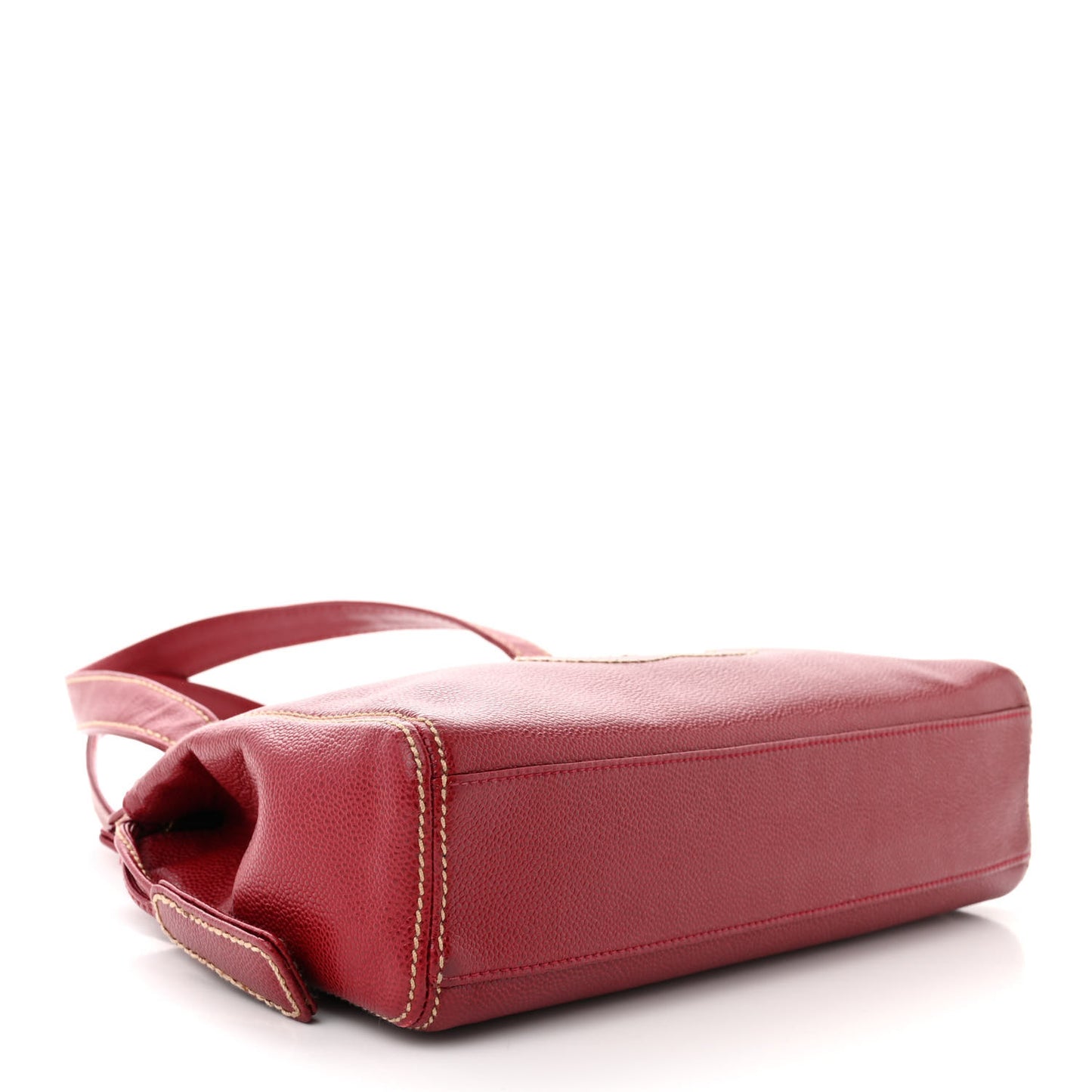 Caviar CC Stitched Tote Red