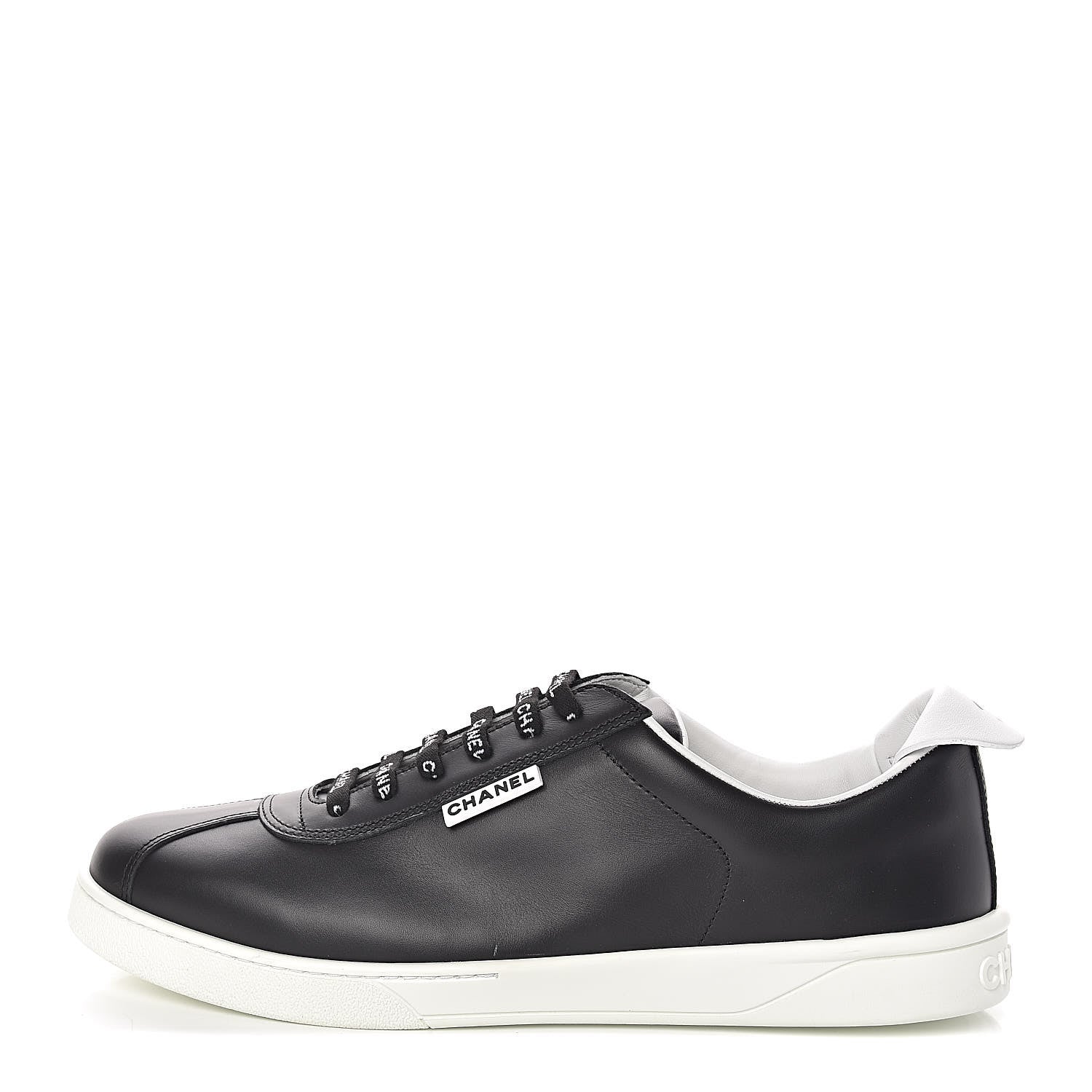 Chanel Calfskin Mens Sneakers 45 Black 1 of 11