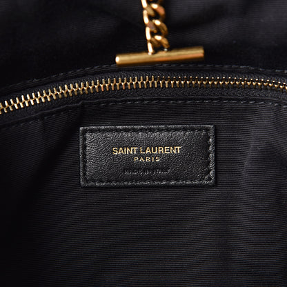Saint Laurent Suede Chevron Monogram Large Nolita Blue 6 of 11