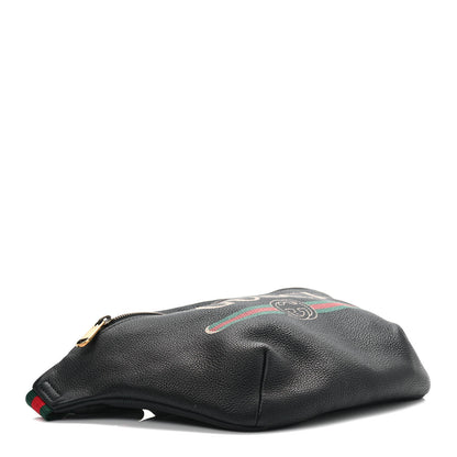 Gucci Grained Calfskin Logo Belt Bag Black 4 of 9