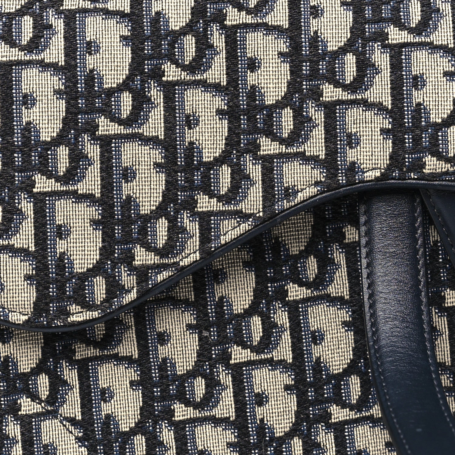 Christian Dior Oblique Saddle Bag Blue 8 of 12