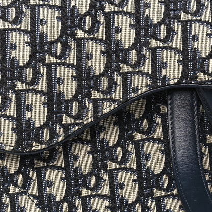 Christian Dior Oblique Saddle Bag Blue 8 of 12