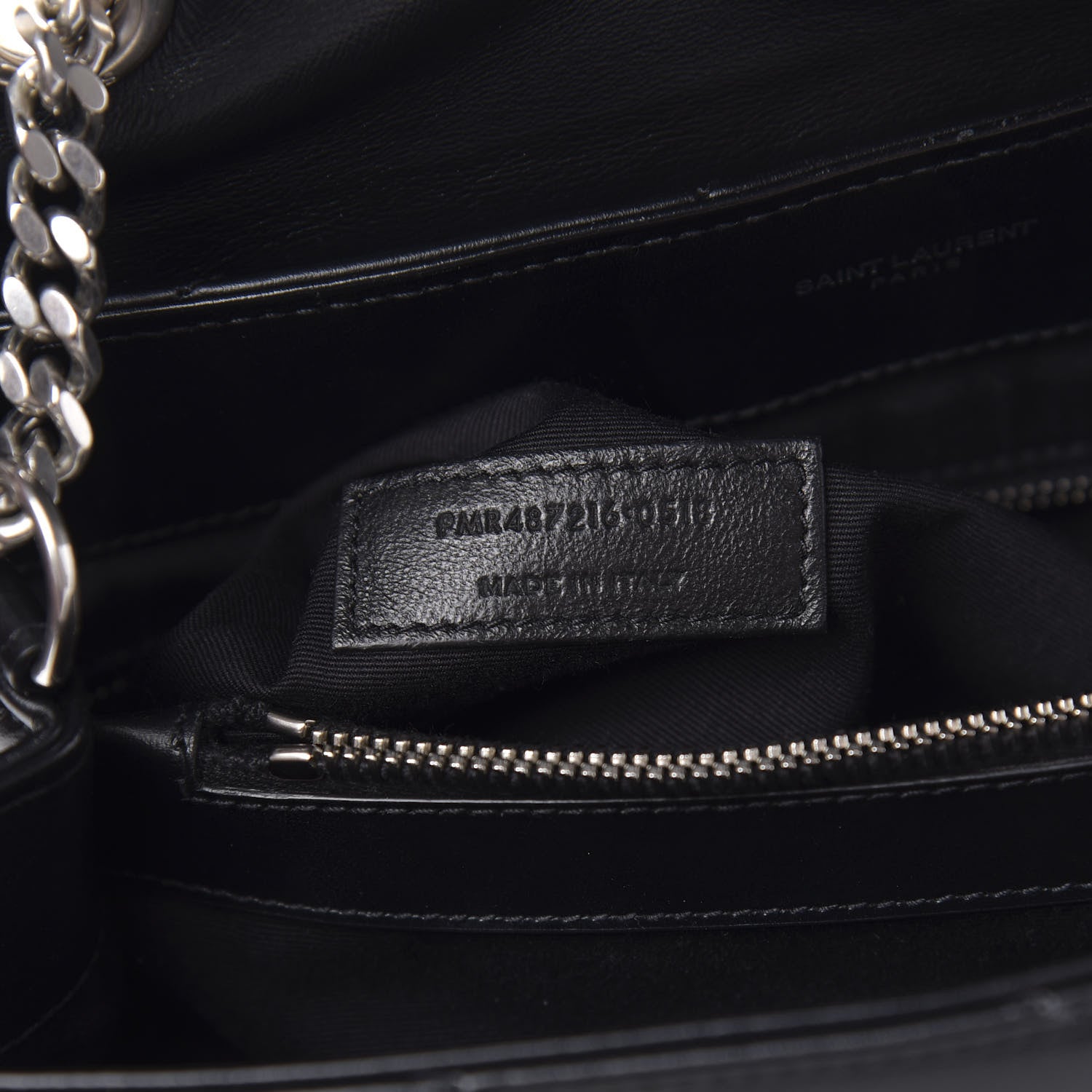 Saint Laurent Calfskin Y Quilted Monogram Medium Loulou Chain Satchel Black 7 of 15