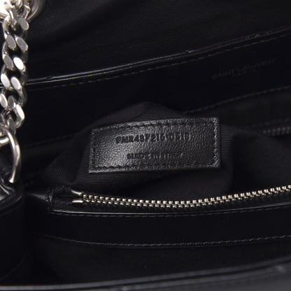 Saint Laurent Calfskin Y Quilted Monogram Medium Loulou Chain Satchel Black 7 of 15